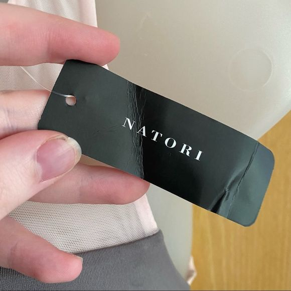 Natori • Gravity Racerback Low Impact Sports Bra in Slate Gray/Pink - Picture 5 of 10